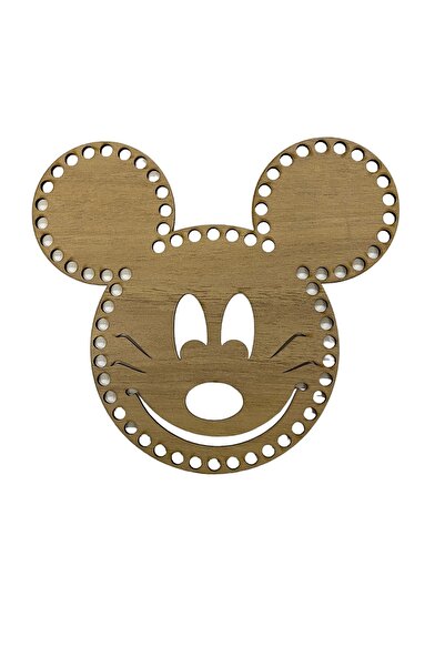 aladepo Wooden Mickey Mouse Basket Base Light Oak 23x20 Cm