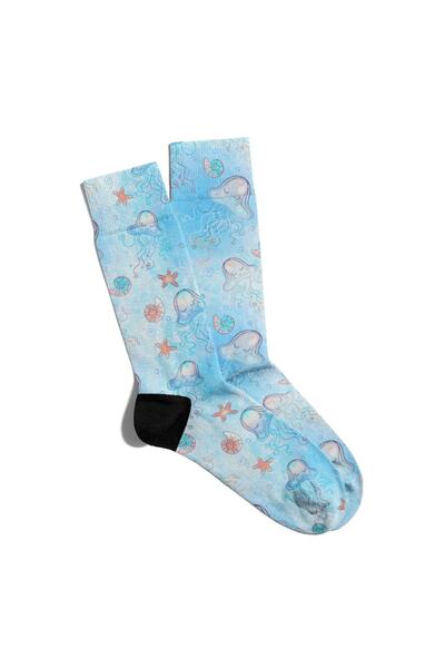 Eğlenceli Çoraplar Забавни чорапи, унисекс, с морска тематика, с принт Ecsoke...