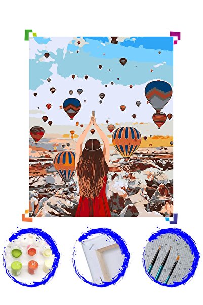 PlusHobby Plus Hobby Sb72- Kapadokya Sayılarla Boyama Seti 60x75cm Tuval