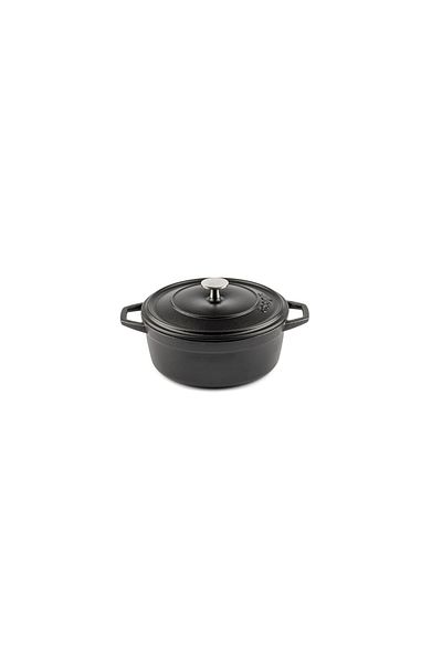 HOSSE Iron Cast Deep Pot 20cm-black
