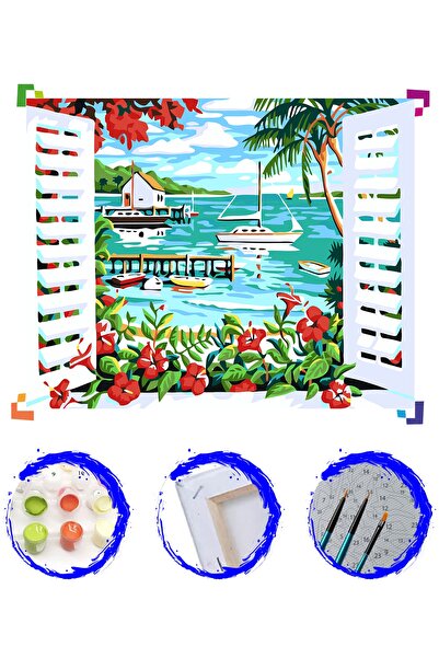 PlusHobby Mavi Düş Sayılarla Boyama Seti 60x75cm