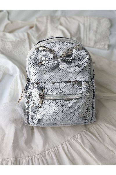 PLATSO Sequin Bow Detailed Children's Backpack