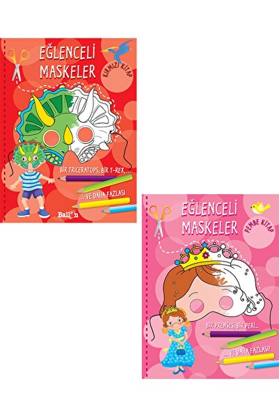 Parıltı Yayıncılık Fun Masks Red and Pink Book Set