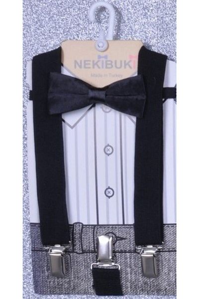 NEKİBUKİ Set papion cu bretele pentru pantaloni 1-9 ani