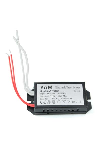 OKYANUSAYD 12 Volt 160 Watt Avize Trafosu Halojen Elektronik Transformatör 220 Volt
