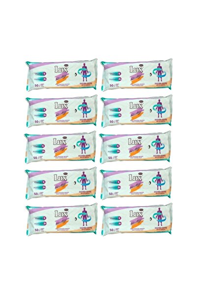 LUX 500 ورقة مناديل تنظيف الجسم - 10x50