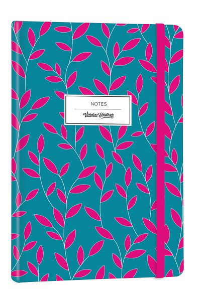 Victoria's Journals Venzi Art غطاء صلب من الجلد النباتي 192 ورقة A5 80 جرام.دفتر منقط