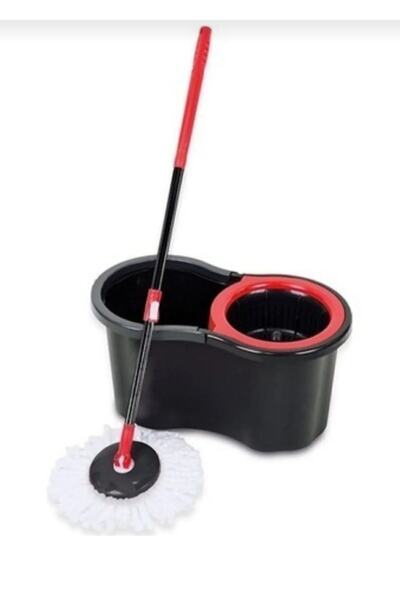 Melance Zambak Red Black Mop Set - Rotating Head Cleaning Set