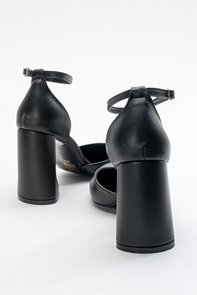 LuviShoes Oslo Black Skin dámské boty na vysokém podpatku