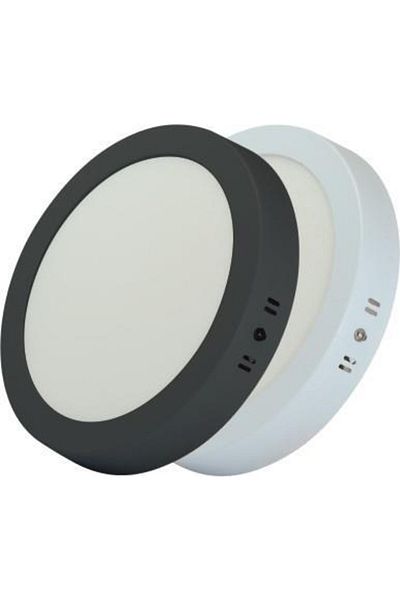 Helios 24w Surface Mounted - Round Black Led Panel White Light