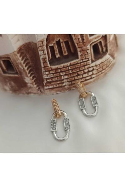 Simge Gümüş Steel Zircon Stone Trend Stylish Earrings