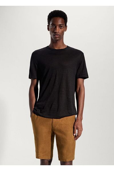 MANGO Man Slim-Fit-T-Shirt aus 100 % Leinen