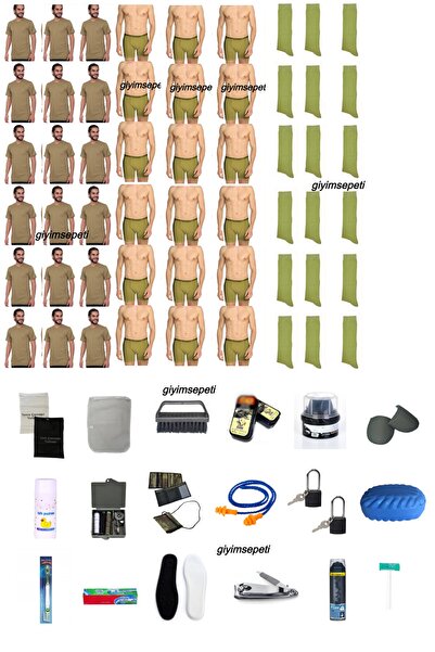 giyimsepeti 18-Piece Basic Paid-Recruit Soldier Equipment Special Basic Set E...