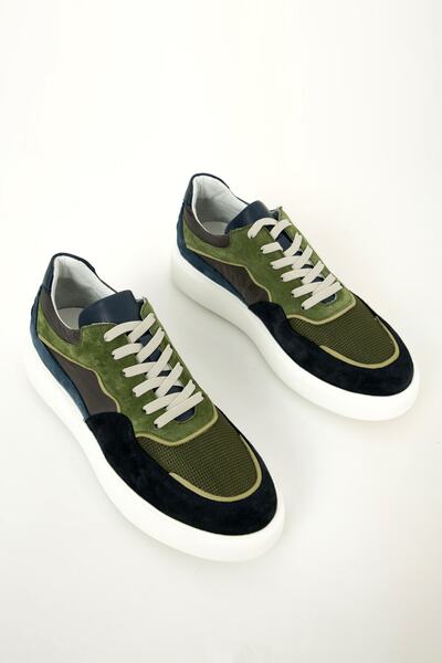 GERARDO AYAKKABI Haki Yeşil Erkek Spor Deri Ayakkabı