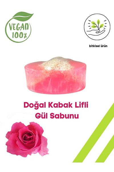 Karşı Köyden Natural Pumpkin Fiber Rose Soap 100 G