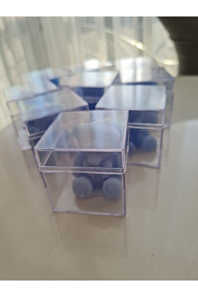 Verda Desing Kutulu Mavi Ayıcık El Yapımı Dekoratif Tasarım Mum (6 Adet)