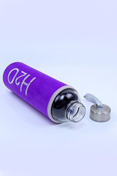 İkon store قارورة زجاجية سعة 600 مل مع علبة أرجوانية