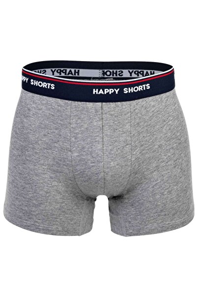 Happy Shorts Herren Boxershorts, 3er-Pack – Retro-Trikot, Logobund