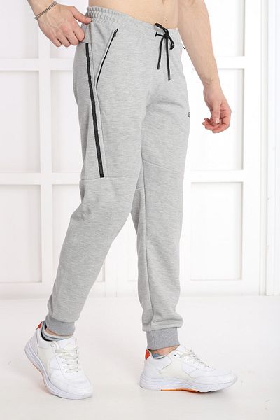 NEED LİFE Men's Gray Melange Sweatpants
