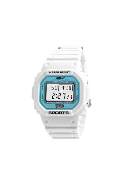 DIRAY Unisex Beyaz Su Geçirmez Kol Saati  Dr-218lw Chrono 50m