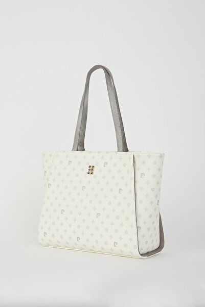 Pierre Cardin Geantă de umăr pentru femei Monogram albă 05PO22Y1554