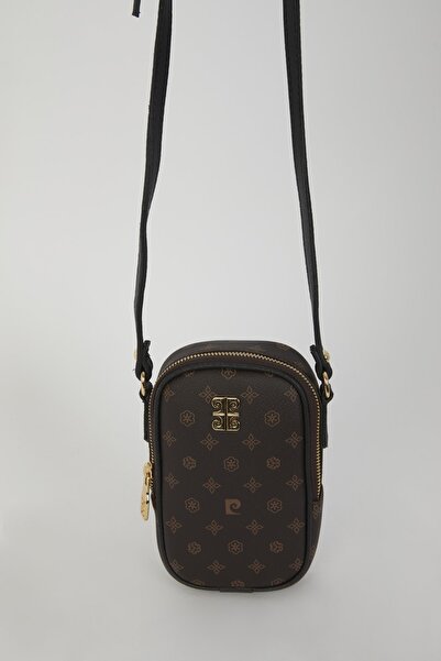 Pierre Cardin Braune Monogramm-Umhängetasche für Damen 05PO22Y1556