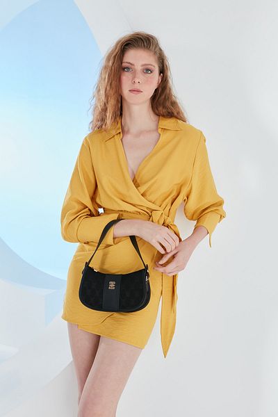 Pierre Cardin Geantă neagră de umăr pentru femei 05PO23Y1661