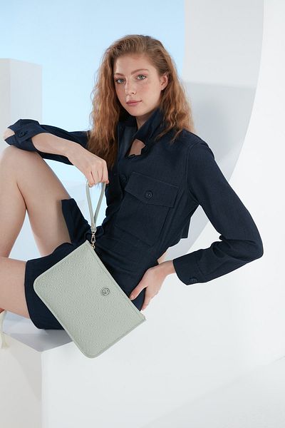 Pierre Cardin Water Green Straw Дамски клъч и клъч чанта 05Po23Y1713