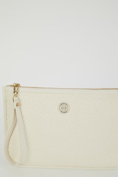 Pierre Cardin Wicker Ecru Women's Clutch & Clutch Bag 05PO23Y1713