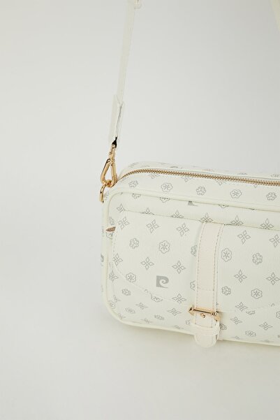 Pierre Cardin White Monogram Women's Shoulder Bag 05PO23Y1726