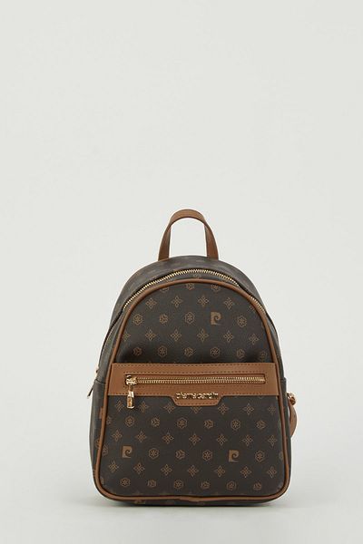 Pierre Cardin Coffee Monogram Women's Backpack 05PO23Y1739