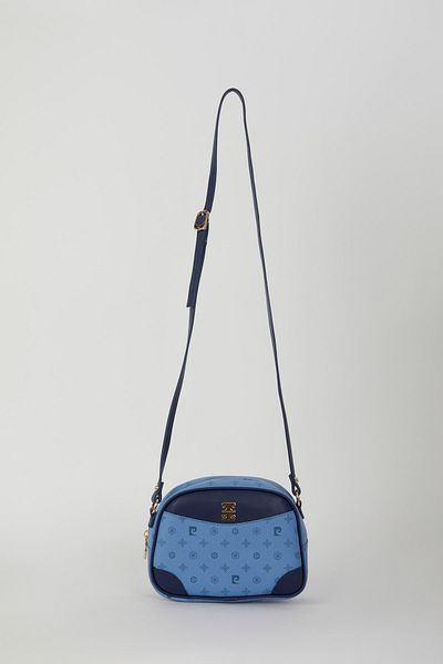 Pierre Cardin Blue Monogram Women's Shoulder Bag 05PO22Y1534