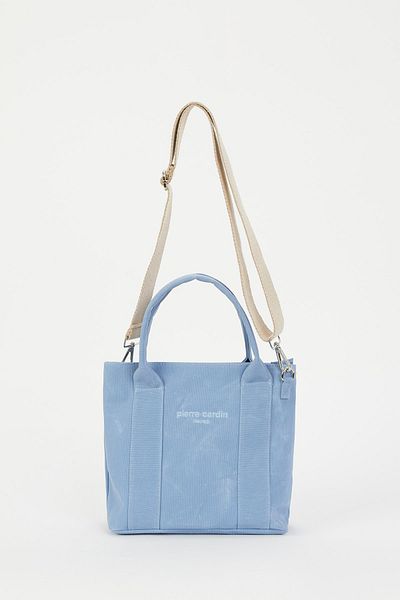 Pierre Cardin Blue Waxed Canvas Women's Shoulder Bag 05Po23Y3501