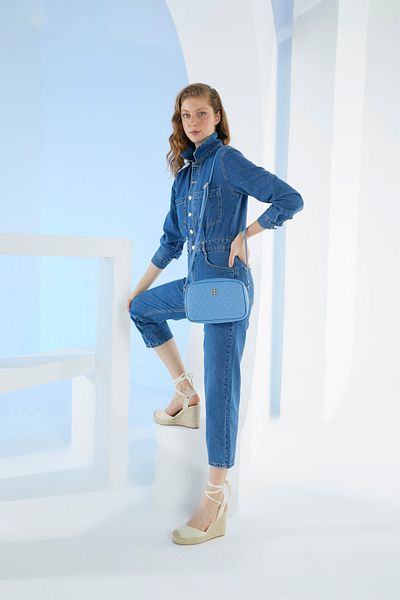 Pierre Cardin Modrá malá abeceda dámská taška přes rameno 05Po22Y1538