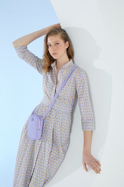 Pierre Cardin Geantă de umăr de damă Lavanda cu imprimeu 05PO22Y1556