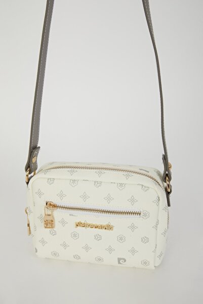 Pierre Cardin White Monogram Women's Shoulder Bag 05PO22Y1566-1