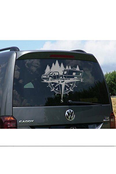 Melek Pazarı ملصق طبيعي بوصلة قافلة مقاس 30 × 30 سم