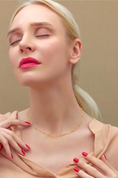 myorogold 14 Ayar Altın Mini Toplu Kolye