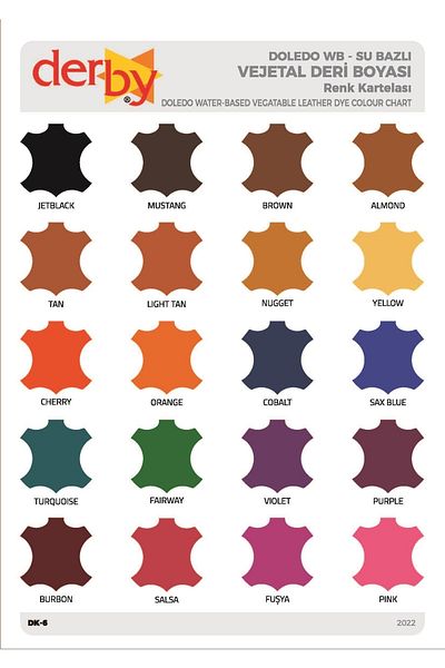 Derby Βαφή φυτικού δέρματος με βάση το νερό Doledo 100 gr Vegetable Vaketa Paint Leather Arts