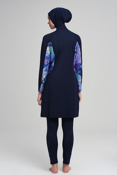 Haşema Σετ μαγιό Flamingo Laci Purple Lycra 4 τεμαχίων Hijab