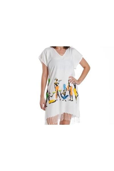 Nevin Acar Φόρεμα παραλίας με στάμπα μπαμπού Afro Peshtemal