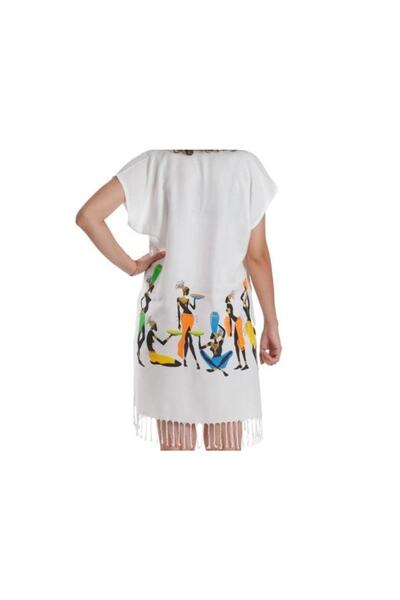 Nevin Acar Φόρεμα παραλίας με στάμπα μπαμπού Afro Peshtemal