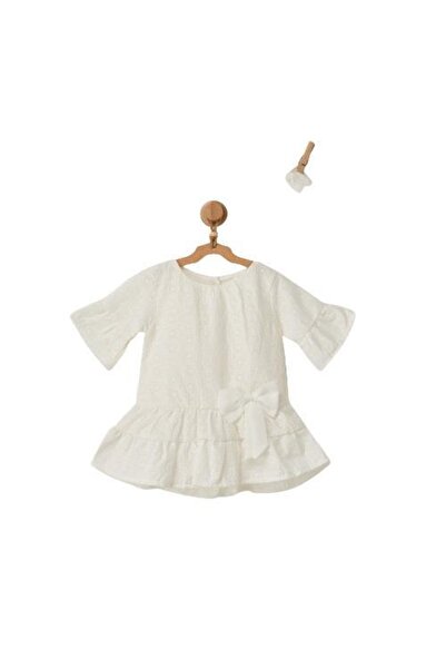 andywawa Ac22581 Stylish Girl Baby Dress Set Ecru