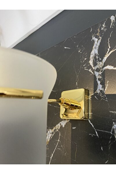 İSAOĞLU YAPI Gold Toilet Brush Gold Toilet Brush Stainless Brass Material Gold Brush