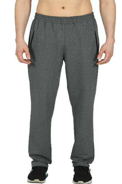 Marco Ferry Men's Two Thread Classic Model Pocket Straight Leg Plus Size Anthracite Sweatpants Edy201165a