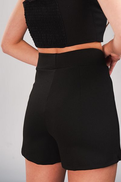 cattownshop Fustă neagră cu o singură tăietură pentru damă