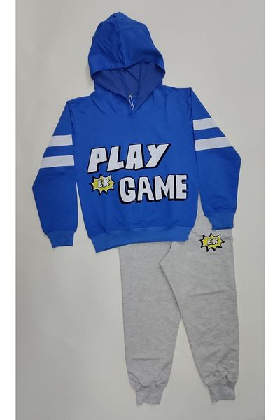 ELLE 100% Cotton Hooded Boys' Top and Bottom Tracksuit Set500157