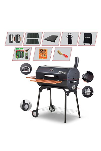 Guruss Cg-075 Kömürlü Barbekü Mangal Premıum Paket Full