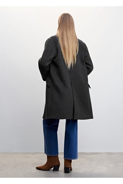 MANGO Woman Double Breasted Cut Coat
