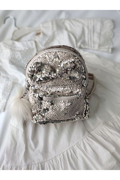 PLATSO Sequin Bow Detailed Children's Backpack